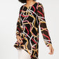 Alfani Women's Printed High Low Tunic Black Size M