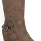 American Rag Women's Kyle Buckle Wedges Knee High Boots Taupe  Size 6.5 M