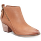 Aqua College Women's Western Style Cushioned Waterproof Zipper Accent Nancy Almond Toe Stacked Heel Zip up Booties BrownSize 6 M