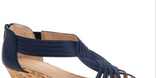 Charter Club Women's Ginifur Open Toe Casual Strappy Sandals Blue Size 8 M