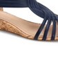 Charter Club Women's Ginifur Open Toe Casual Strappy Sandals Blue Size 8 M