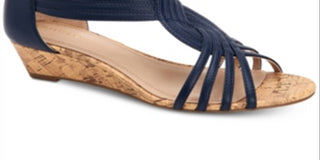 Charter Club Women's Ginifur Open Toe Casual Strappy Sandals Blue Size 8 M