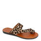 Kenneth Cole Women's Animal Print Toe Ring Palm Round Toe Slip on Leather Thong Sandals Beige 7.5 M