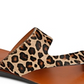 Kenneth Cole Women's Animal Print Toe Ring Palm Round Toe Slip on Leather Thong Sandals Beige 7.5 M