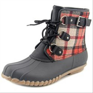 Baretraps Women's Fahn Plaid Snow Winter Boots Black Size 7 M