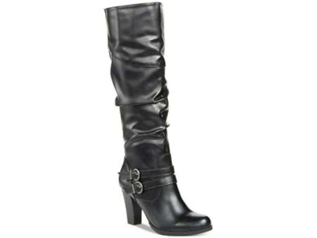 Style & Co Women's Almond Toe Knee High Fashion Boots Black Size 9M