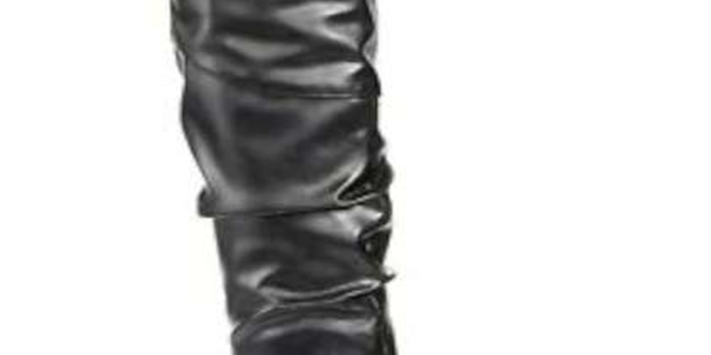 Style & Co Women's Almond Toe Knee High Fashion Boots Black Size 9M
