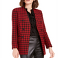Bar III Women's Houndstooth Suit Separate Double Breasted Suit Jacket Black Size 0