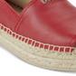 DKNY Women's Mer Leather Open Toe Casual Espadrille Sandals Red Size 8.5