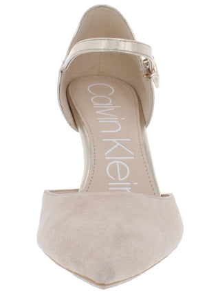 Calvin Klein Womens Roya Patent Leather Dress Heels Gold Size 10 M