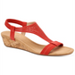Alfani Womens Vacanzaa 2 Faux Leather Wedge Sandals Red Size 10.5 M