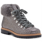 INC International Concepts Women's Pravale Lace up Lug Sole Hiker Bling Booties Gray Size 5.5 M