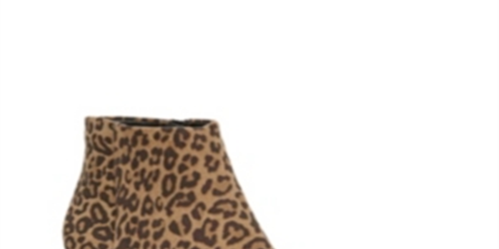 Circus by Sam Edelman Women's Animal Print Kirby Pointed Toe Kitten Heel Zip up Dress Booties Brown Size 8 M