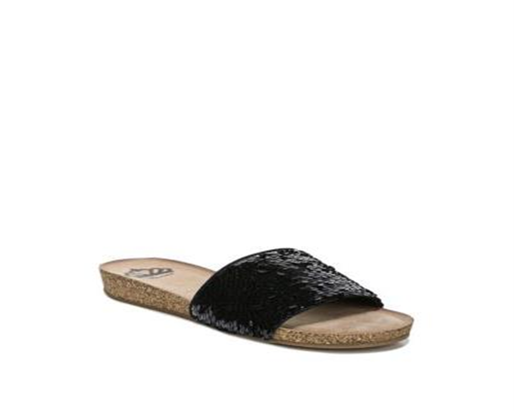 Fergalicious by Fergie Women's Sandals Sequin Miranda Slide Black Size 7 M