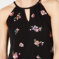 INC International Concepts Women's Embellished Bubble Hem Halter Top Black Size Petite L