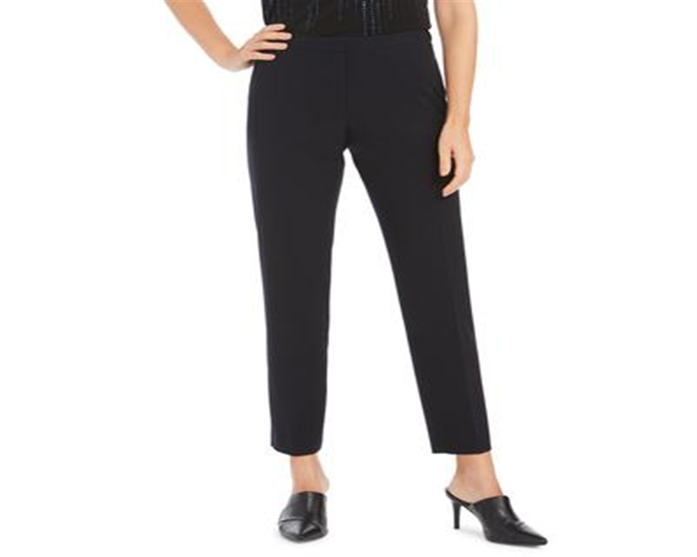 Calvin Klein Women's Highline Slim Straight Leg Dress Pants Blue Size 12