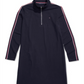 Tommy Hilfiger Women's Adaptive Turtleneck Dress with Half Zip Front Closure Blue Size Large