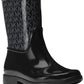 Michael Kors Womens Sutter Rain Boots Ankle Logo Black Size 6 M