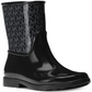 Michael Kors Womens Sutter Rain Boots Ankle Logo Black Size 6 M