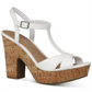 Sun + Stone Women's Jamie1 Platform Open Toe Heel Sandals White Size 8M