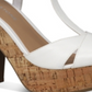 Sun + Stone Women's Jamie1 Platform Open Toe Heel Sandals White Size 8M