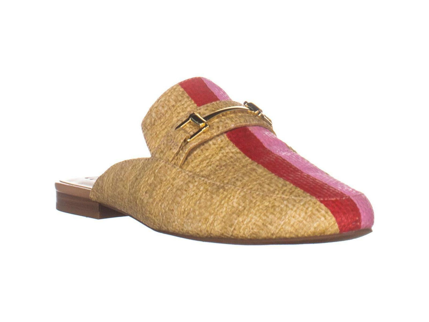 INC International Concepts Women's Gannie21 Closed Toe Mules Straw Nat Brown Size 6 M