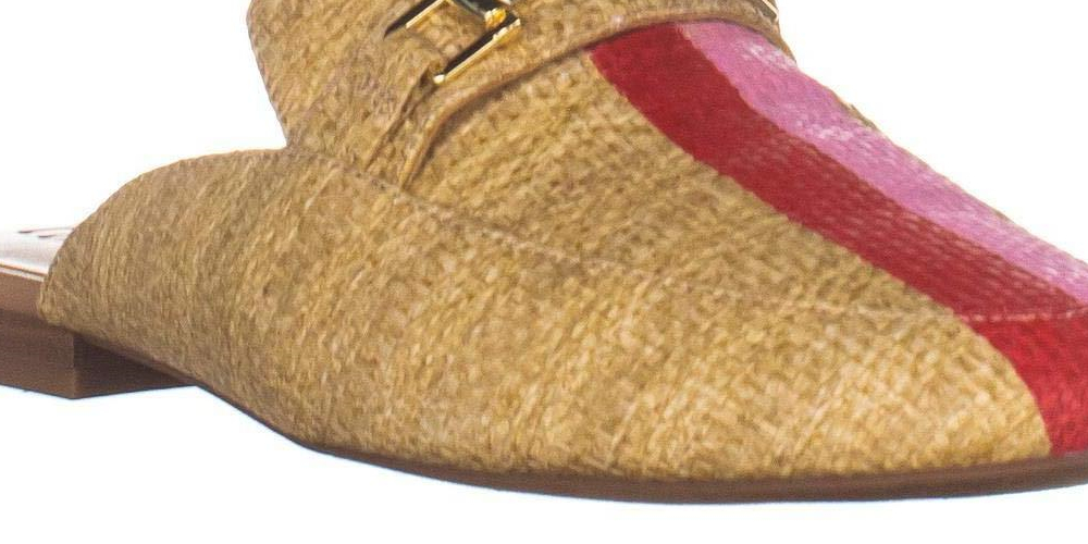 INC International Concepts Women's Gannie21 Closed Toe Mules Straw Nat Brown Size 6 M