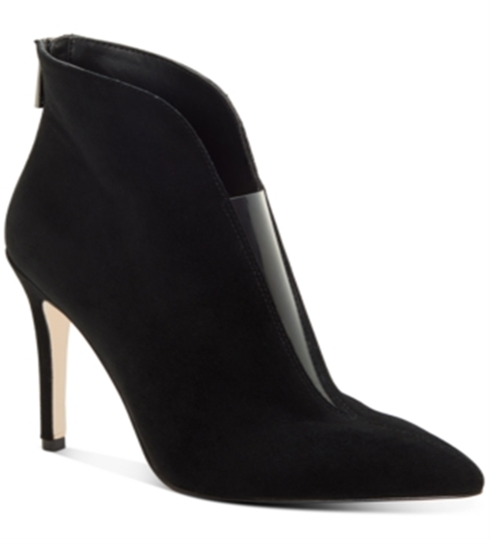 Jessica Simpson Womens Piercie Leather Ankle Booties Black Size 10 M