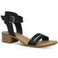 Sun + Stone Womens ALECTA Faux Leather Strappy Sandals Black Size 10 M