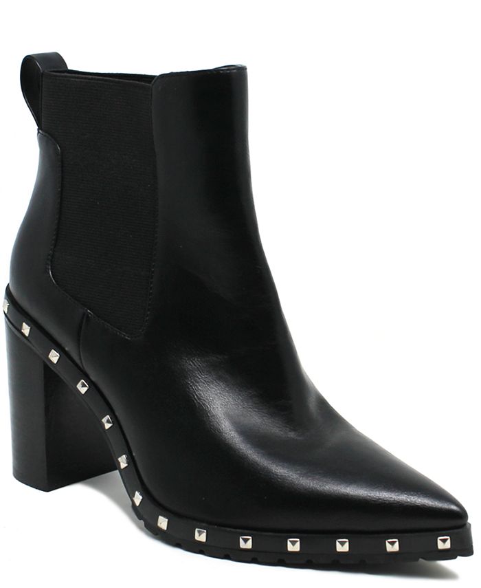 Charles By Charles David Women's Dodger Studded Point Toe Booties Black Size 9.5