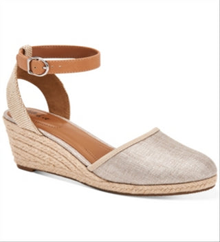 Style & Co. Womens Mailena Faux Leather Wedge Sandals Brown Size 8.5 M