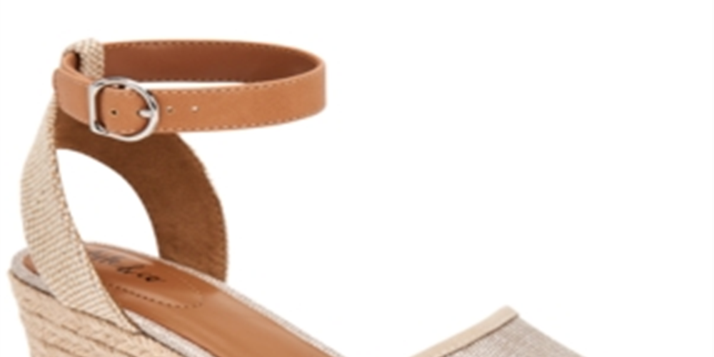 Style & Co. Womens Mailena Faux Leather Wedge Sandals Brown Size 8.5 M