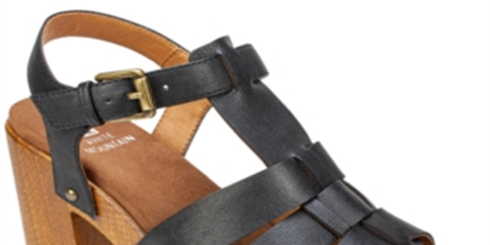 White Mountain Women's Aldridge Sandal Black Size 9.5