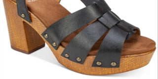 White Mountain Women's Aldridge Sandal Black Size 9.5