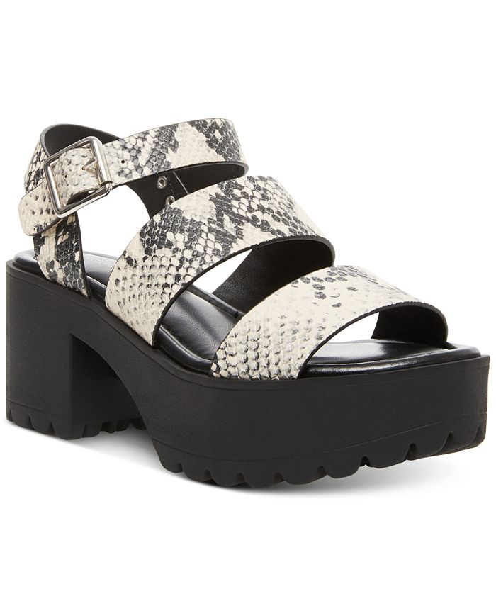 Madden Girl Women's Carterr Platform Sandal Black Size 10 M