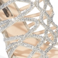 INC International Concepts Women's Fabric Open Toe Special Occasion Strappy Sandals Gold Size 9 M
