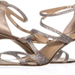 INC International Concepts Women's Synthetic Metallic Strappy Sandals Brown Size 10 M