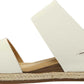 Lucky Brand Women's Leather Dual Strap Slip on Espadrille Wedge Slide Sandals White Size 8 M