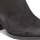 Aqua College Women's Western Style Cushioned Waterproof Zipper Accent Nancy Almond Toe Block Heel Zip up Booties Black Size 9.5 M
