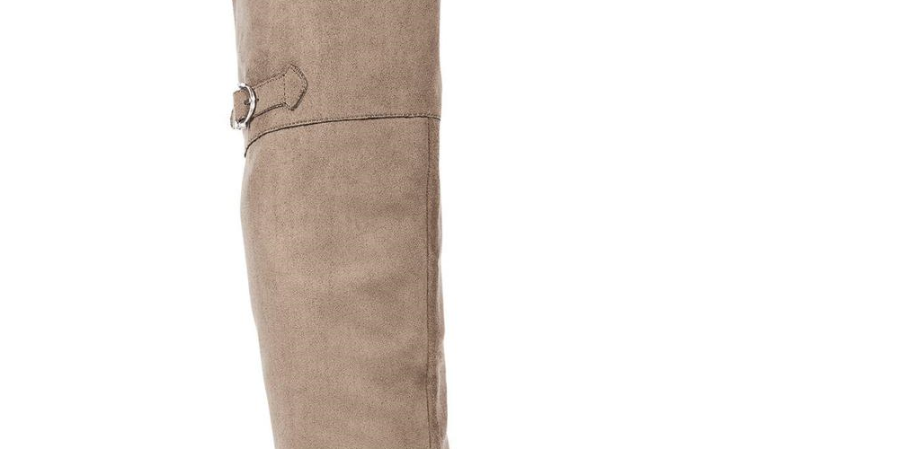 American Rag Women's Adarra Faux Suede Over the Knee Boots Brown Size 6.5 M