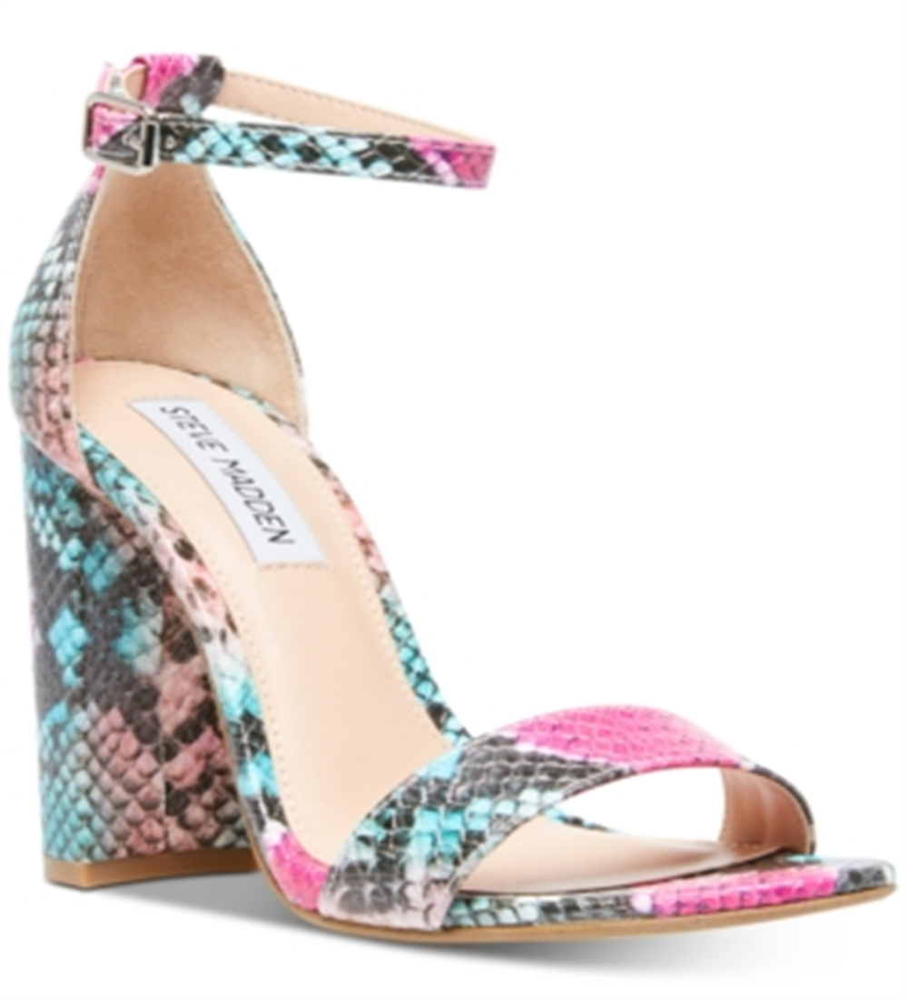 Steve Madden Women's Carrson Dress Sandals Pink Multi Size 9.5