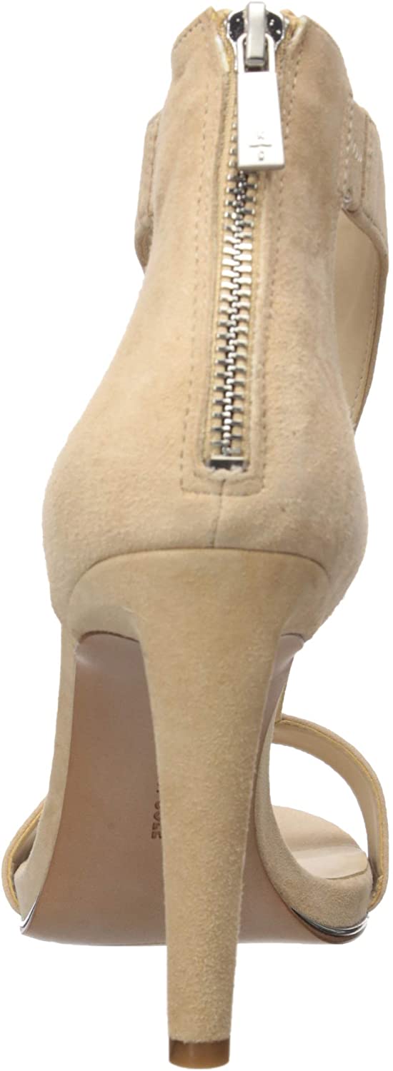 Kenneth Cole New York Women's Brooke T Strap Suede Peep Toe Casual Brown Size 9.5M