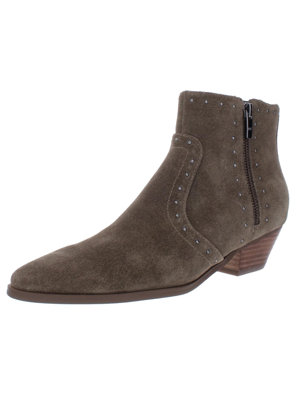 Marc Fisher Womens Wanida Studded Booties Brown Size 5 M