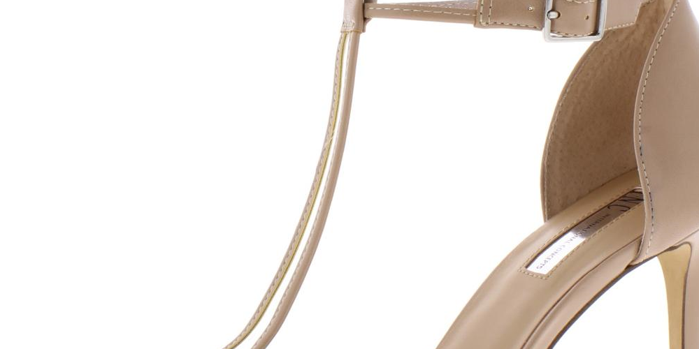 INC International Concepts Women's Faux Leather Clear Inset T-Strap Heels Blush Size 10M