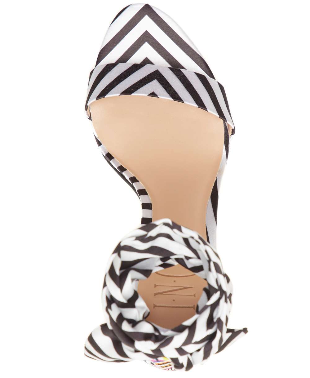 INC International Concepts Women's Fabric Open Toe Special Occasion Ankle Strap Sandals White Size 7 M