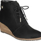 Dr. Scholl's Women's Conquer Wedge Bootie Black Size 7.5 M