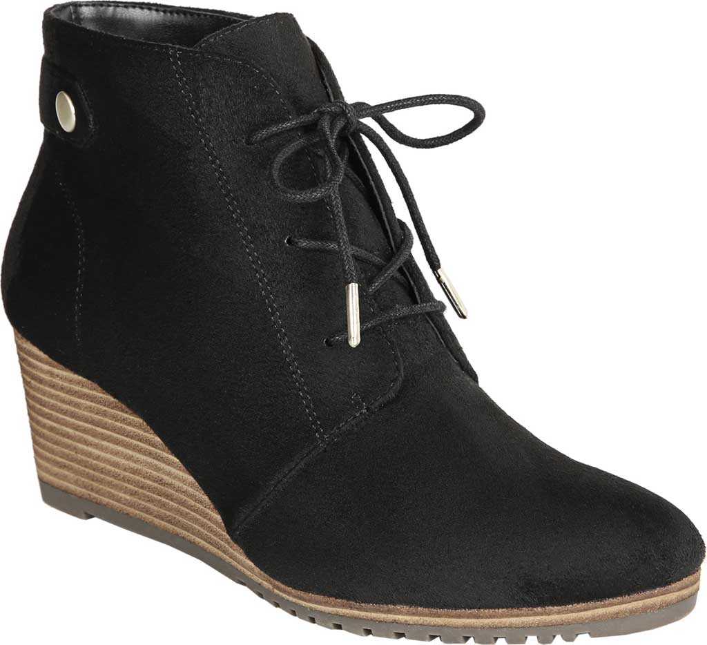 Dr. Scholl's Women's Conquer Wedge Bootie Black Size 7.5 M