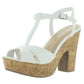 Sun + Stone Women's Jamie Platform Open Toe Heel Sandals White Size 9 M