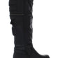 White Mountain Women's Remi Faux Leather Riding Boots Black Size 6 M