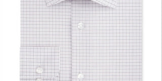 Calvin Klein Men's Classic Regular Fit Non Iron Performance Stretch Check Dress Shirt White Size XL